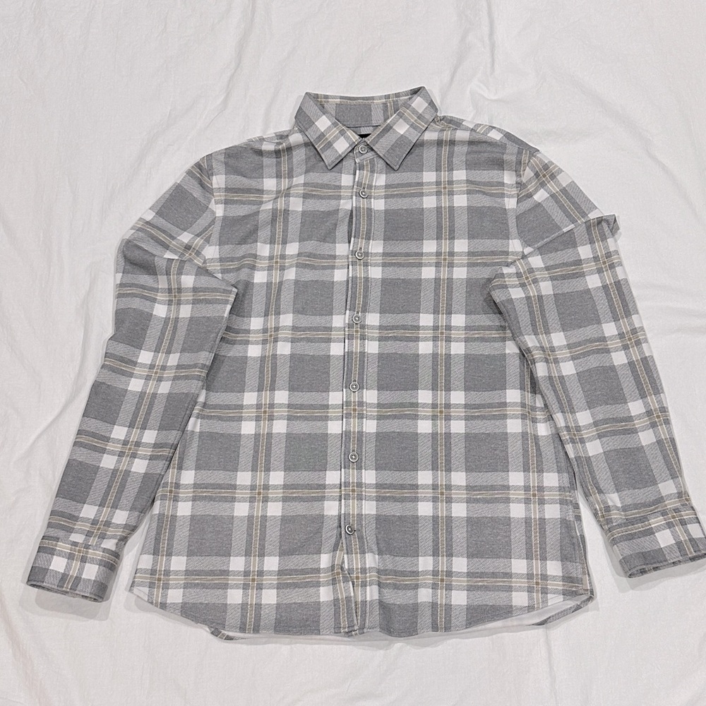 Express Plaid Flannel Button Down Shirt - Medium